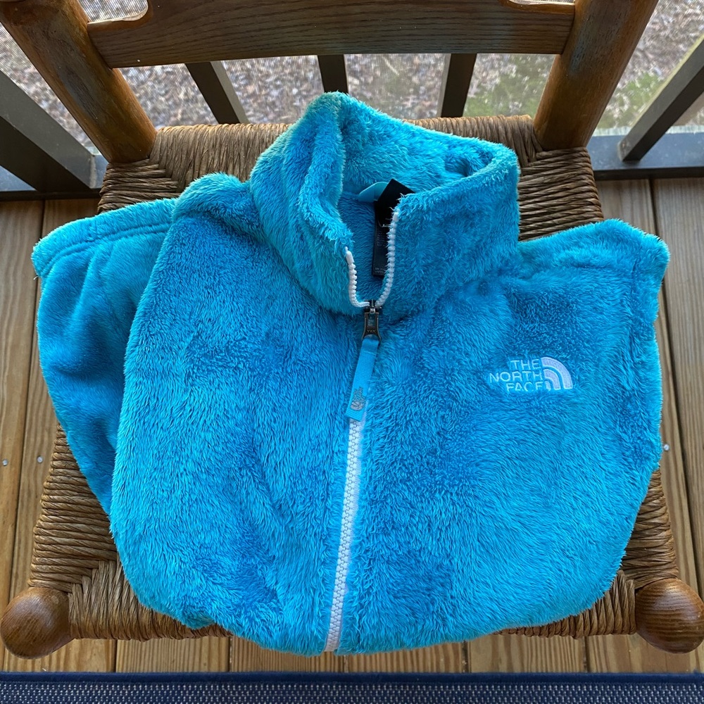 The North Face fleece girls XL teal